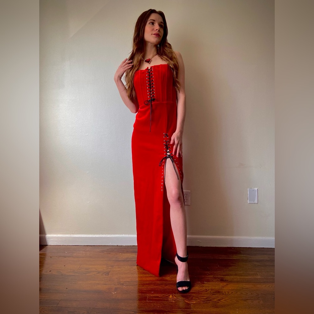 Brand new gorgeous red velvet Adeirlina gown